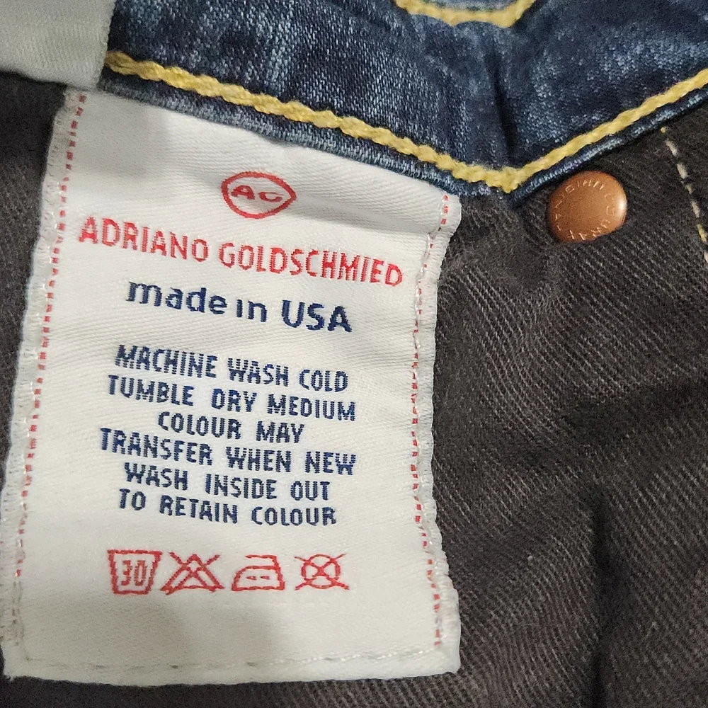 AG ED Adriano Goldschmied Angel Boot Cut Jeans Low Rise Blue Womens Size 31 x 34